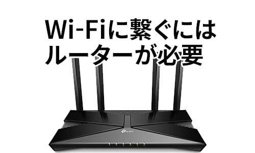 wi-fin繋ぐにはルーターが必要